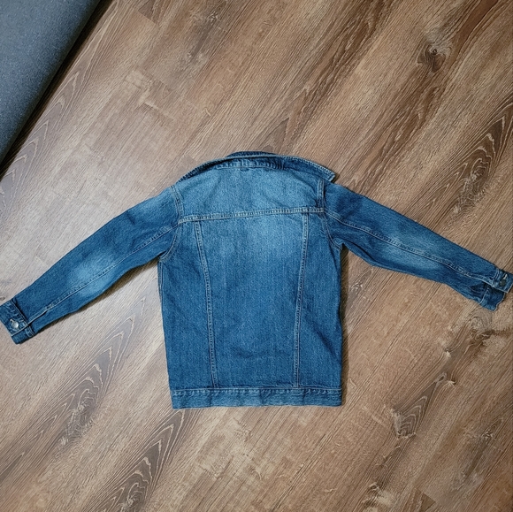 Kids, Wonder Nation Blue Jean Jacket, Large - Picture 2 of 10
